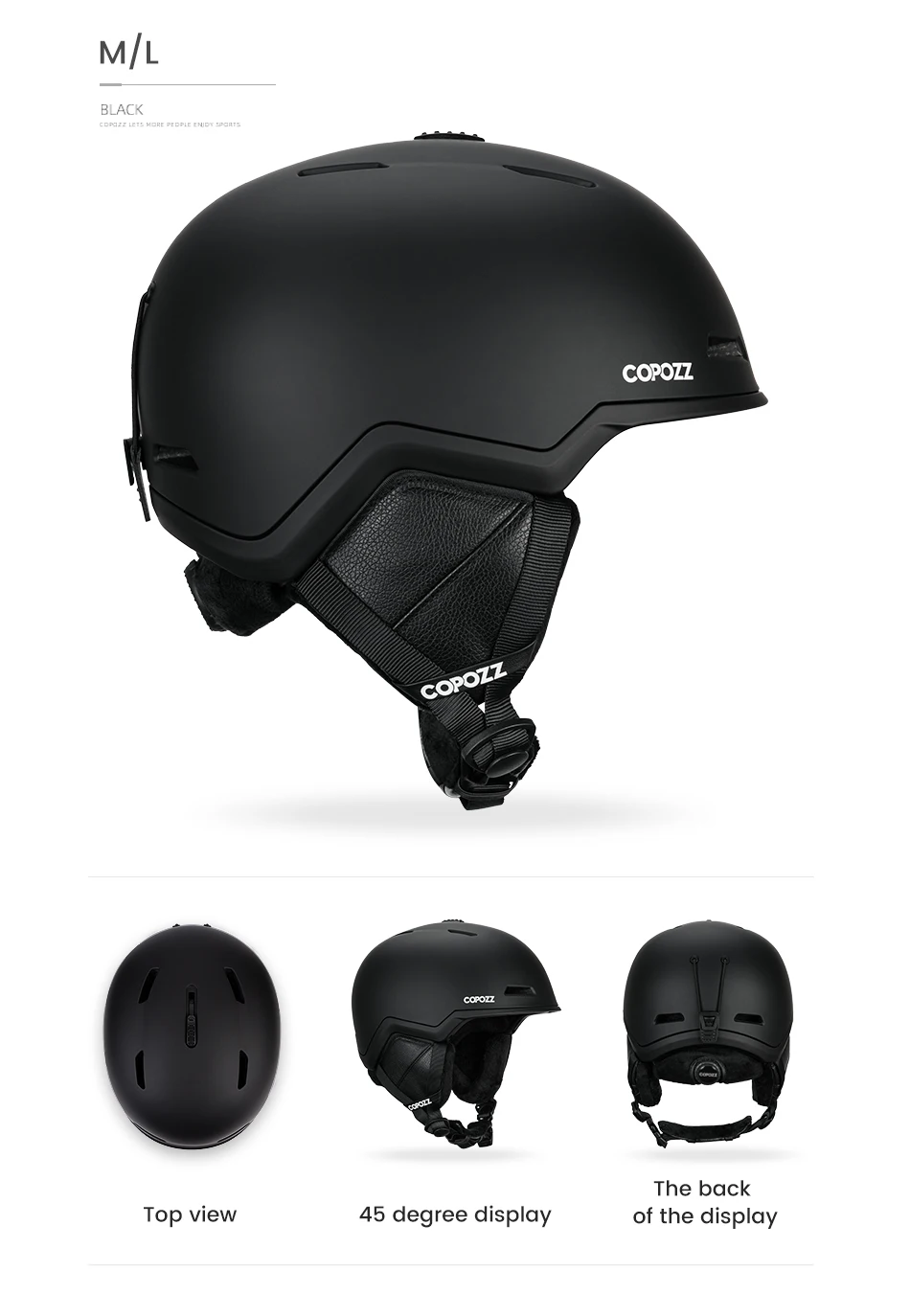 COPOZZ Winter Ski Snowboard Helmet Half-covered Anti-impact Safety Helmet Cycling Snowmobile Skiing Protective For Adult And Kid