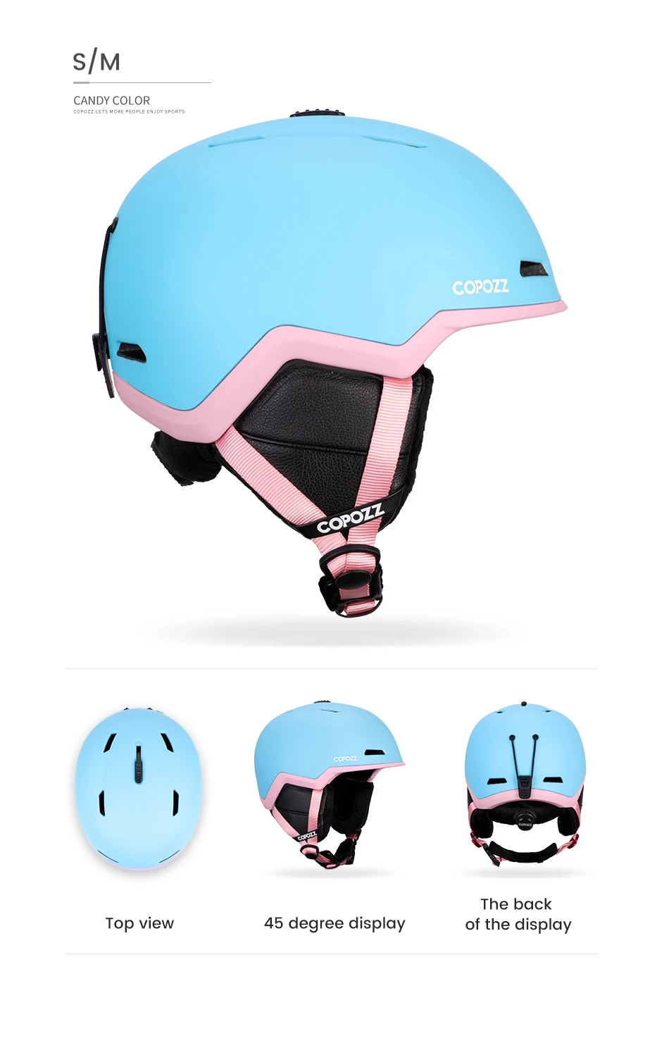 COPOZZ Winter Ski Snowboard Helmet Half-covered Anti-impact Safety Helmet Cycling Snowmobile Skiing Protective For Adult And Kid