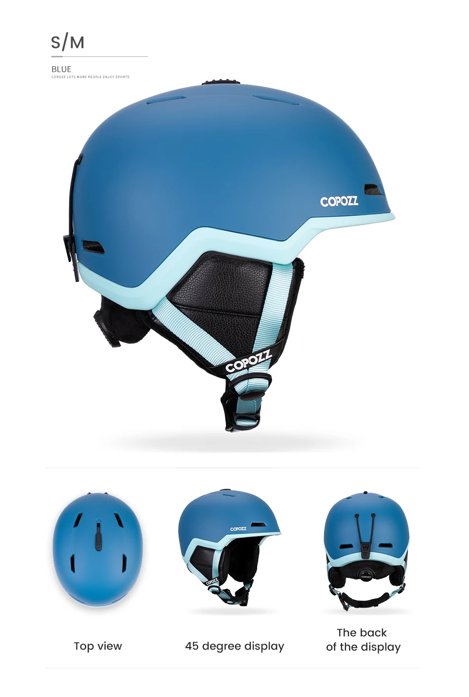 COPOZZ Winter Ski Snowboard Helmet Half-covered Anti-impact Safety Helmet Cycling Snowmobile Skiing Protective For Adult And Kid