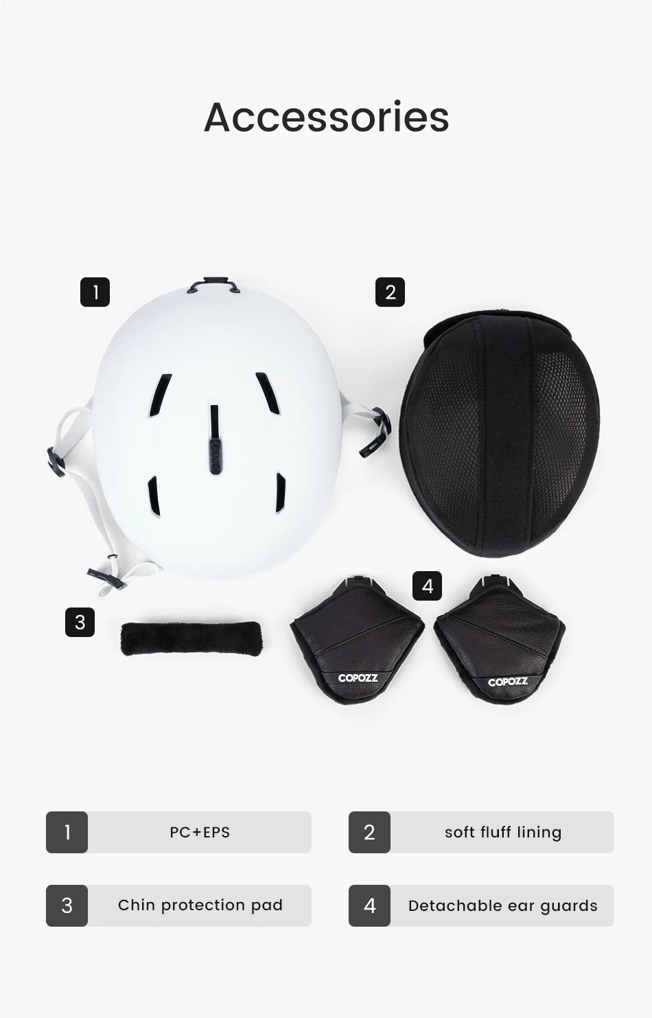 COPOZZ Winter Ski Snowboard Helmet Half-covered Anti-impact Safety Helmet Cycling Snowmobile Skiing Protective For Adult And Kid