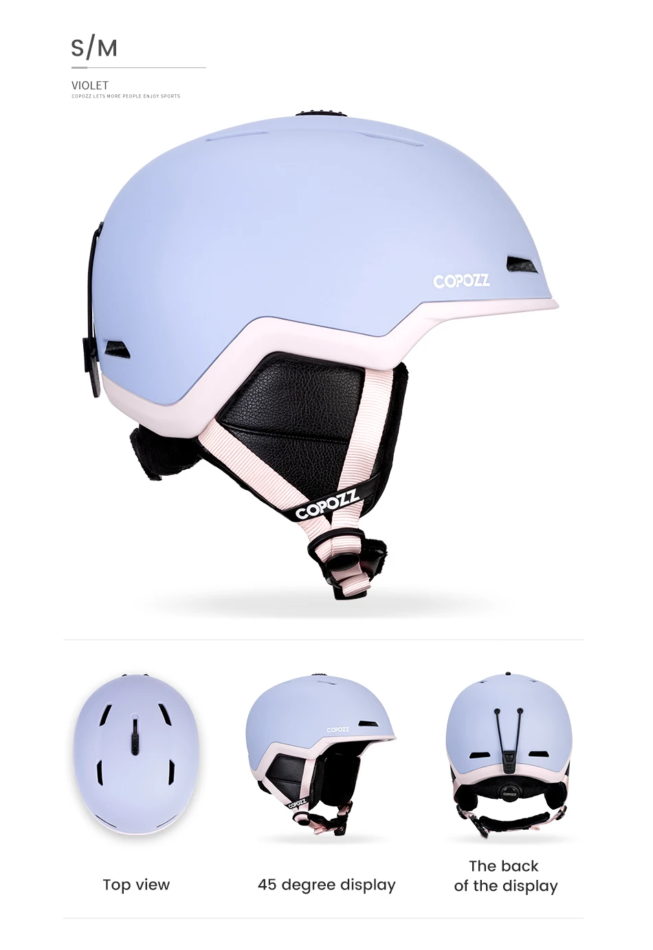 COPOZZ Winter Ski Snowboard Helmet Half-covered Anti-impact Safety Helmet Cycling Snowmobile Skiing Protective For Adult And Kid