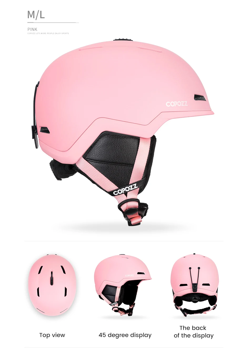 COPOZZ Winter Ski Snowboard Helmet Half-covered Anti-impact Safety Helmet Cycling Snowmobile Skiing Protective For Adult And Kid