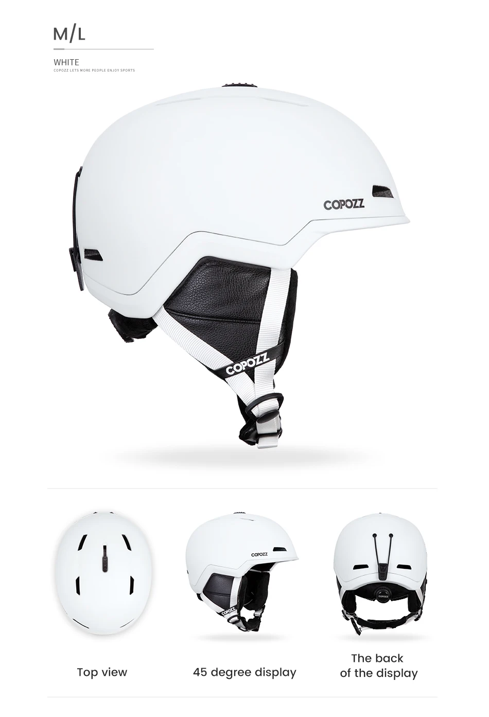 COPOZZ Winter Ski Snowboard Helmet Half-covered Anti-impact Safety Helmet Cycling Snowmobile Skiing Protective For Adult And Kid
