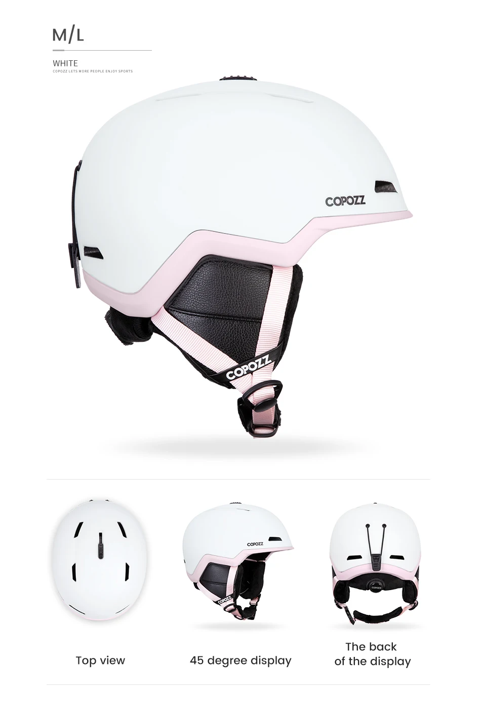 COPOZZ Winter Ski Snowboard Helmet Half-covered Anti-impact Safety Helmet Cycling Snowmobile Skiing Protective For Adult And Kid