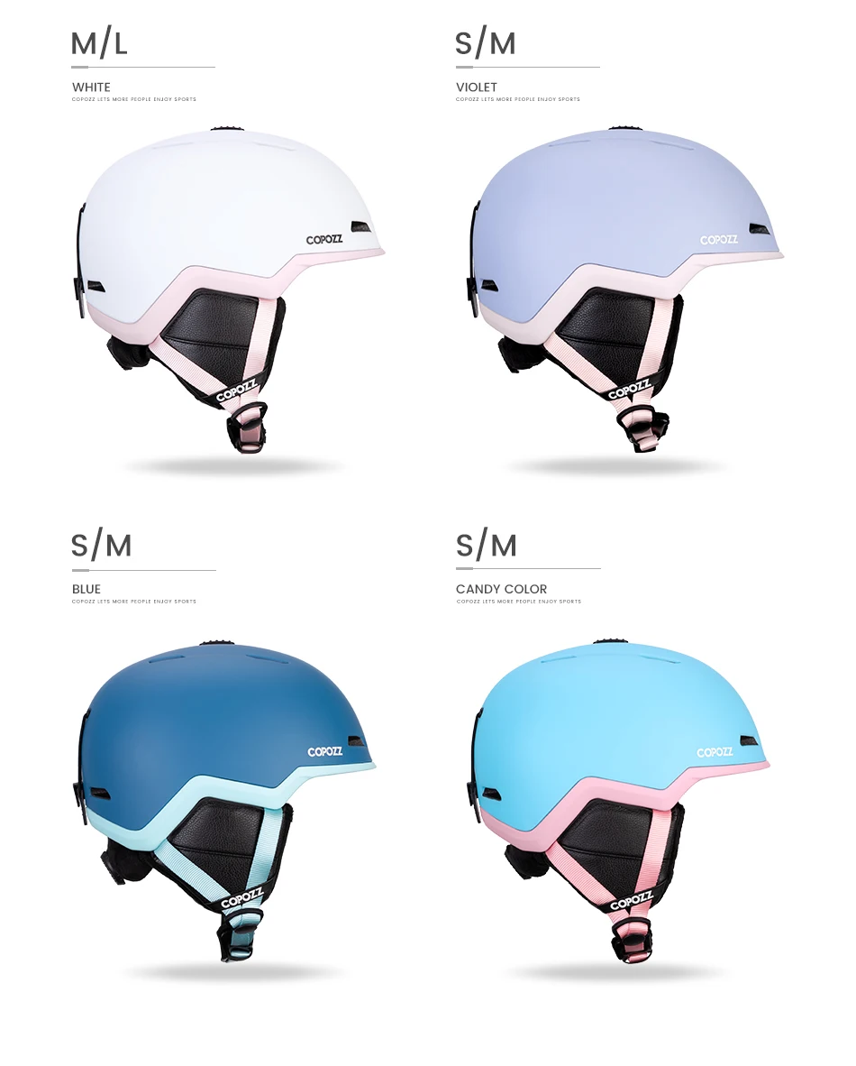 COPOZZ Winter Ski Snowboard Helmet Half-covered Anti-impact Safety Helmet Cycling Snowmobile Skiing Protective For Adult And Kid