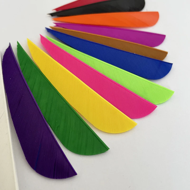 100Pcs 3 Inch Archery Feathers Fletching Right/Left Wings Natural Turkey Vanes Arrow Fletches Feather DIY Hunting Accessories