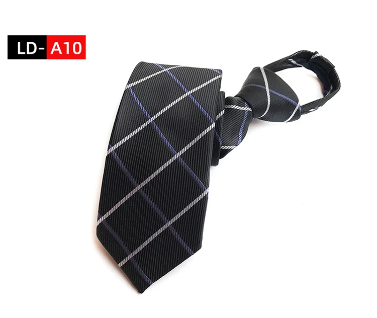 Ties For Men Black Tie Zipper Pre-tied Bow Tie Women's Green Navy Blue Red Neckties Classic 8cm Neck For Men Shirt Cravat Zipper