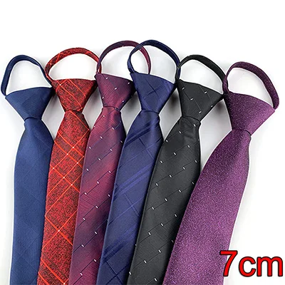 Ties For Men Black Tie Zipper Pre-tied Bow Tie Women's Green Navy Blue Red Neckties Classic 8cm Neck For Men Shirt Cravat Zipper