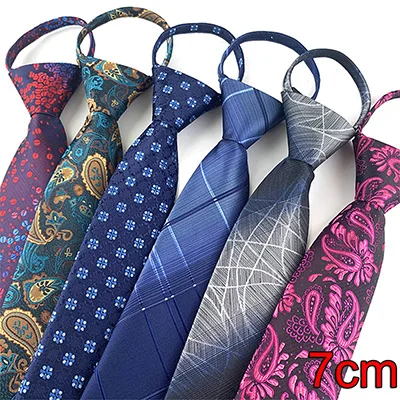 Ties For Men Black Tie Zipper Pre-tied Bow Tie Women's Green Navy Blue Red Neckties Classic 8cm Neck For Men Shirt Cravat Zipper