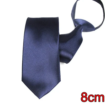 Ties For Men Black Tie Zipper Pre-tied Bow Tie Women's Green Navy Blue Red Neckties Classic 8cm Neck For Men Shirt Cravat Zipper