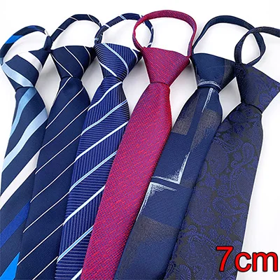 Ties For Men Black Tie Zipper Pre-tied Bow Tie Women's Green Navy Blue Red Neckties Classic 8cm Neck For Men Shirt Cravat Zipper