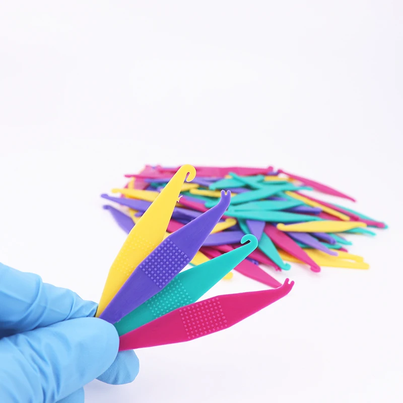 100pcs/bag Dental Orthodontic Elastics placer locator hook applicator of Rubber band for Brackets