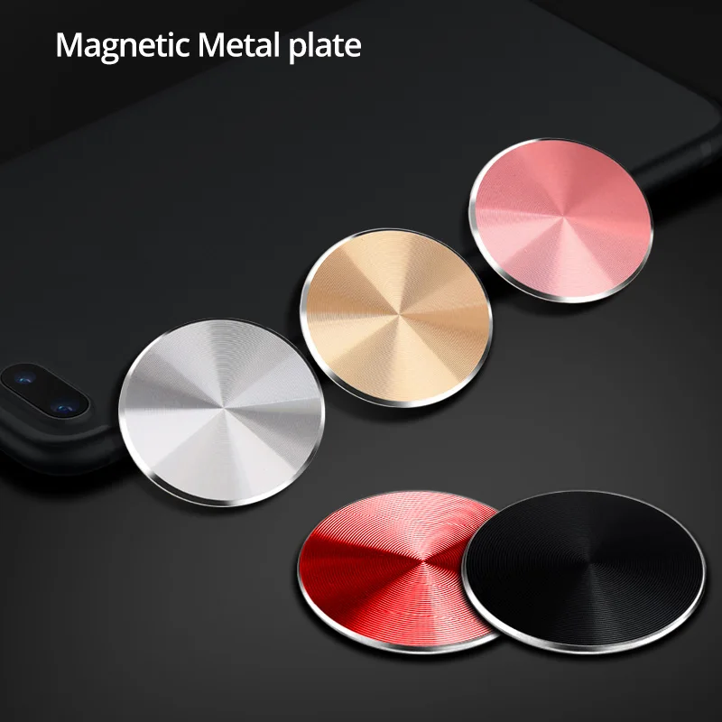 New iphone Sticker Metal Plate disk iron sheet Magnet Mobile Phone Holder accessories For Magnetic Car Phone Stand holders