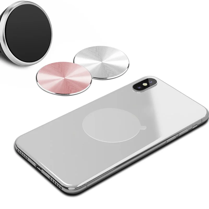New iphone Sticker Metal Plate disk iron sheet Magnet Mobile Phone Holder accessories For Magnetic Car Phone Stand holders