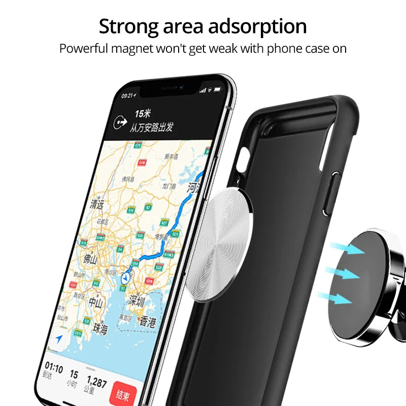 New iphone Sticker Metal Plate disk iron sheet Magnet Mobile Phone Holder accessories For Magnetic Car Phone Stand holders