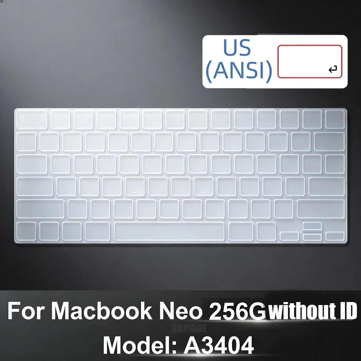 2026 New Release TPU Transparent Keyboard Cover Protector for MacBook Neo A3404 Dust-Proof Keyboard Skin