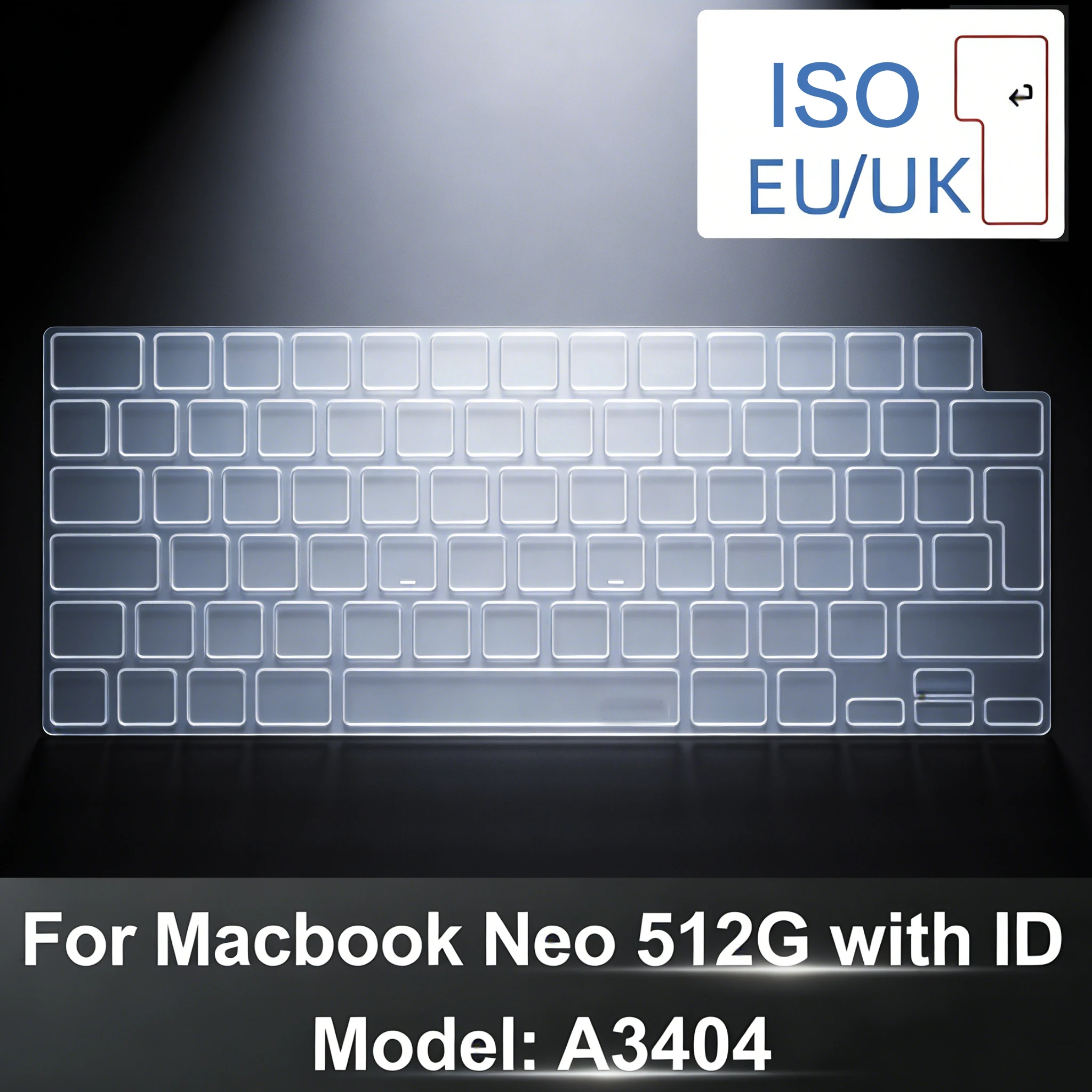 2026 New Release TPU Transparent Keyboard Cover Protector for MacBook Neo A3404 Dust-Proof Keyboard Skin