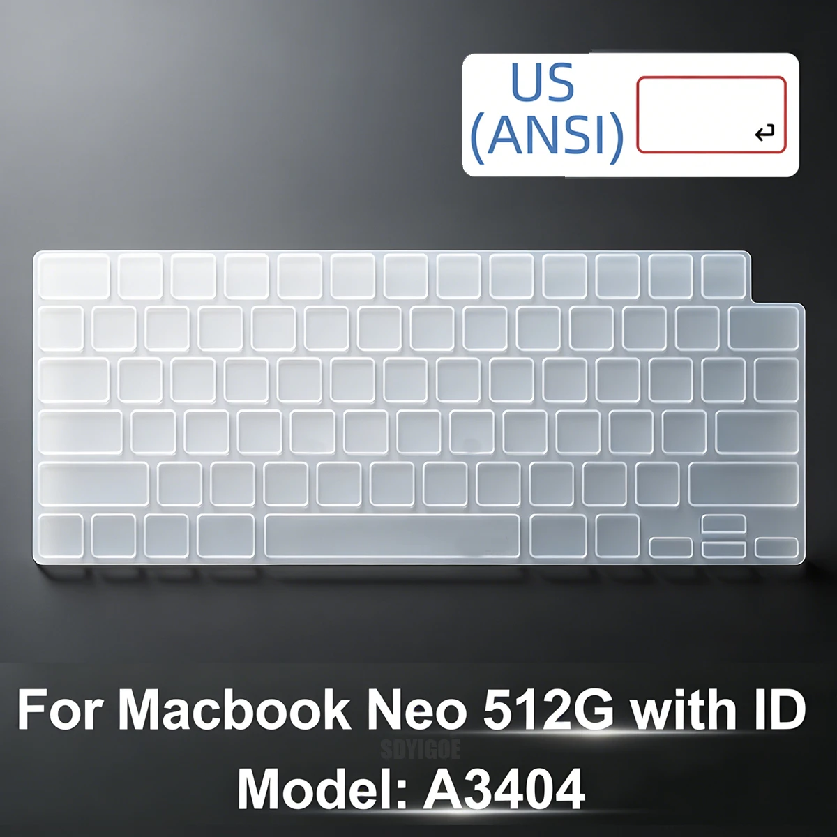 2026 New Release TPU Transparent Keyboard Cover Protector for MacBook Neo A3404 Dust-Proof Keyboard Skin