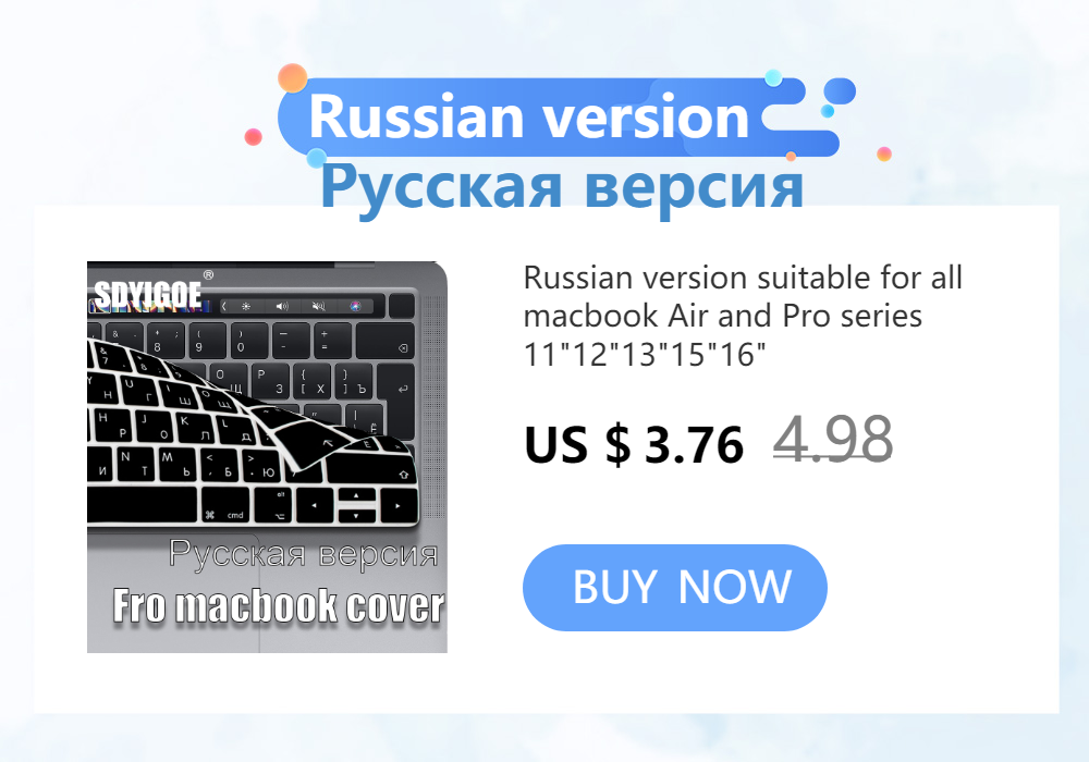 2026 New Release TPU Transparent Keyboard Cover Protector for MacBook Neo A3404 Dust-Proof Keyboard Skin