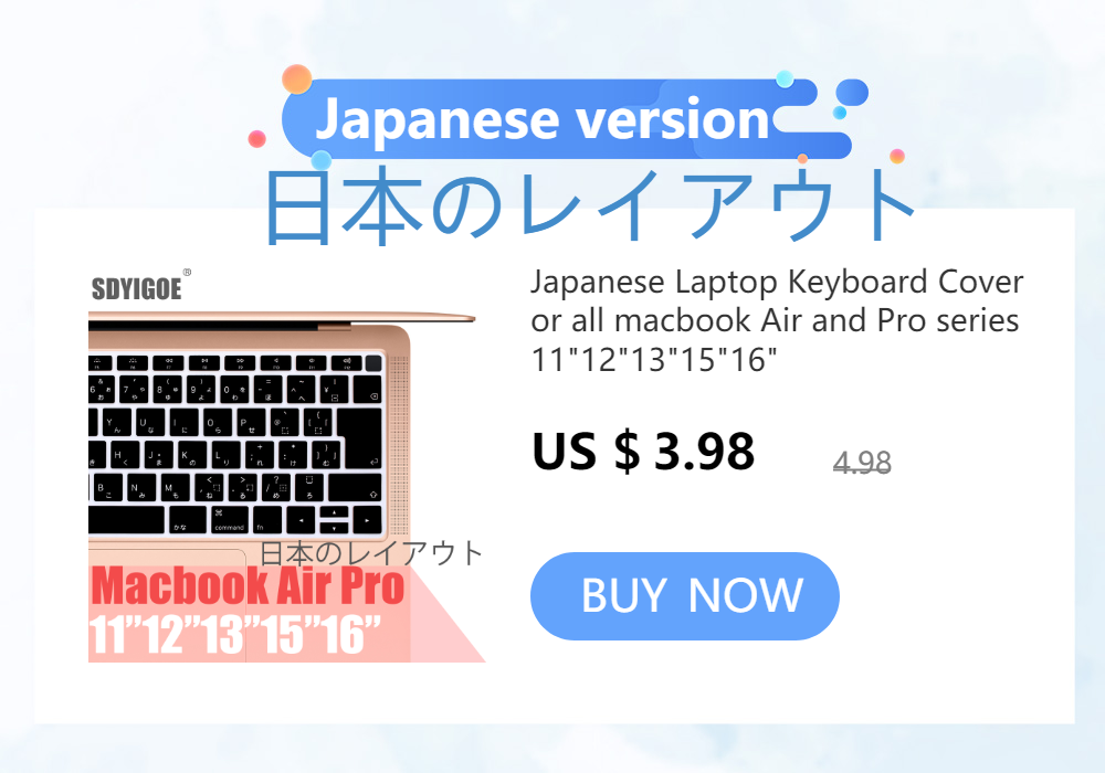 2026 New Release TPU Transparent Keyboard Cover Protector for MacBook Neo A3404 Dust-Proof Keyboard Skin