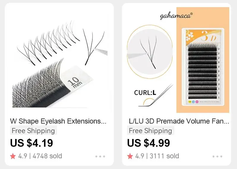 ANNAFRIS Ellipse Flat Eyelashes Extension Nature Matte Faux Mink Individual Split Tips Mixed Lashes Supplies Maquiagem Cilios