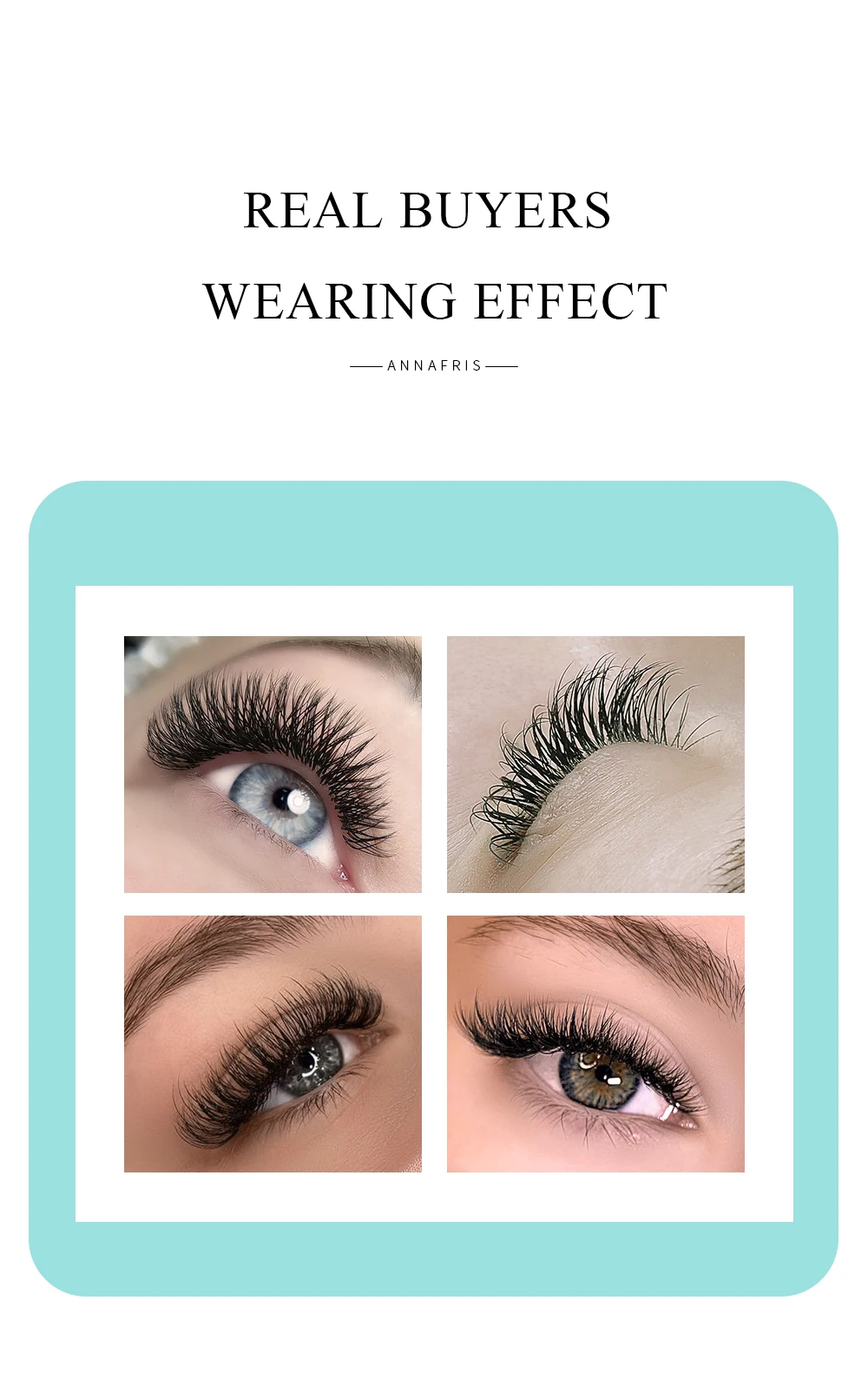 ANNAFRIS Ellipse Flat Eyelashes Extension Nature Matte Faux Mink Individual Split Tips Mixed Lashes Supplies Maquiagem Cilios