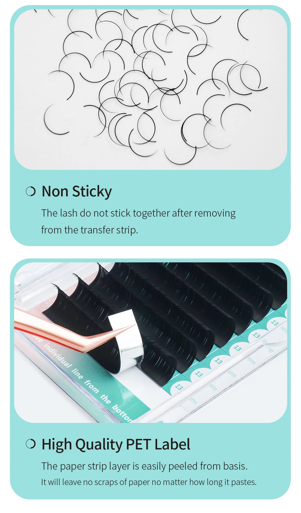 ANNAFRIS Ellipse Flat Eyelashes Extension Nature Matte Faux Mink Individual Split Tips Mixed Lashes Supplies Maquiagem Cilios
