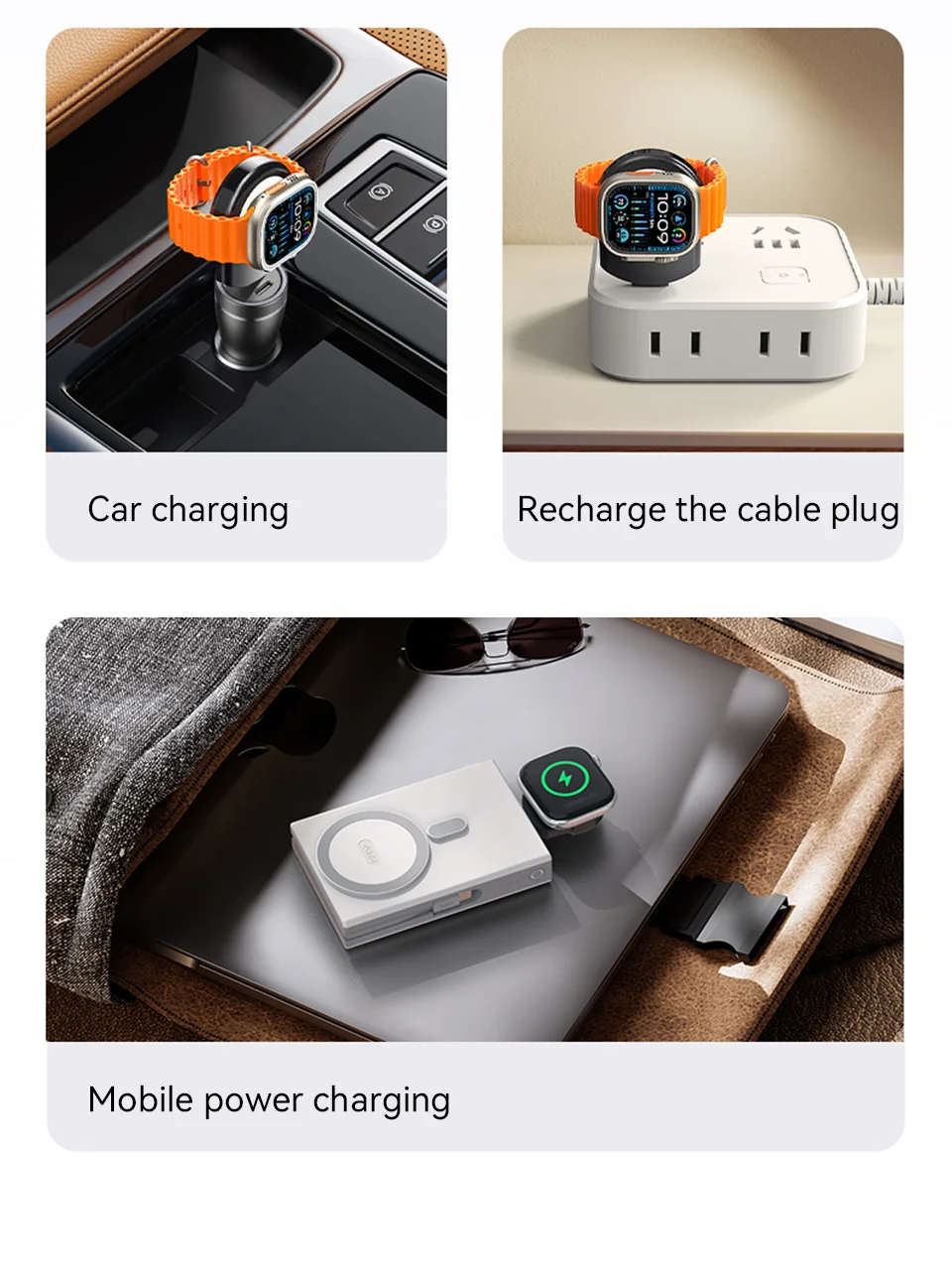 PZOZ Portable Wireless Charger For Apple Watch Series 11 10 9 8 7 6 5 SE Ultra 2 3 iWatch USB Type C Charger Magnetic Charging