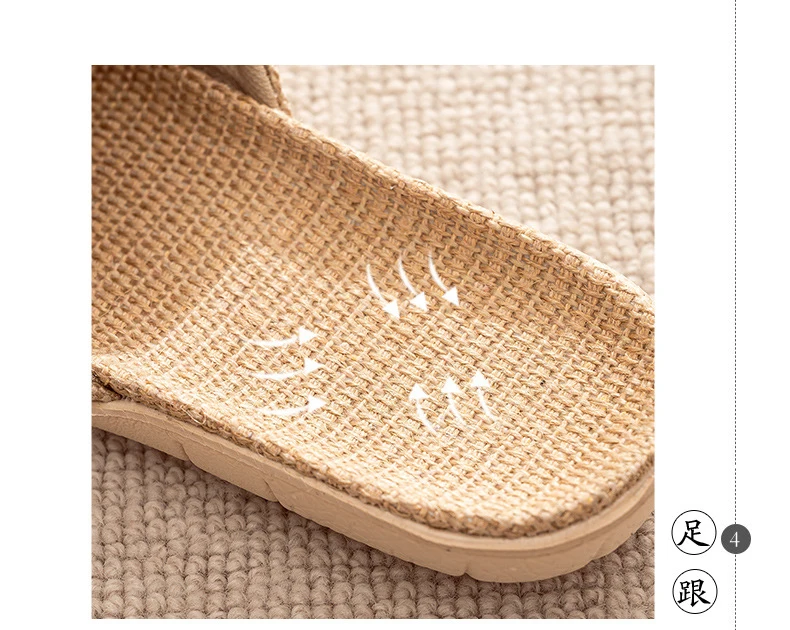 Linen Slippers Female Summer Male Couple Home Embroidered Non-Slip Soft Bottom Indoor Home Use Cotton And Linen Floor Slippers