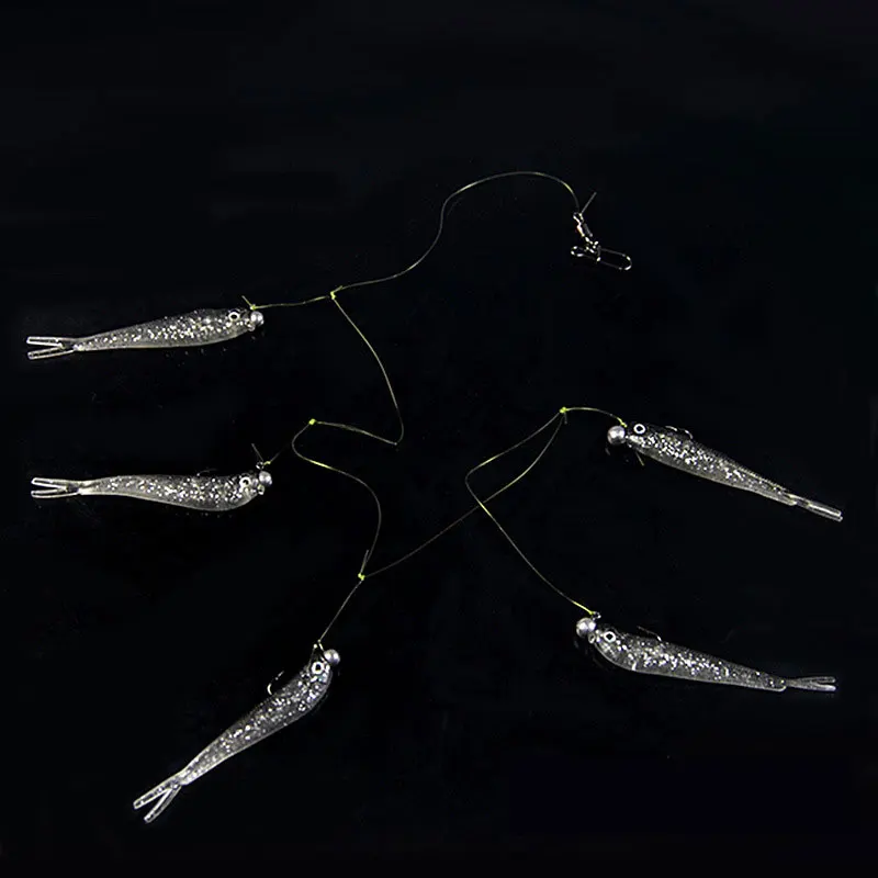AS Cluster Soft Lure Fishing Bait Pesca Jig Head T Tail Wobbler Metal Fish Sea Bass Leurre Tackle Swim Cast Bait