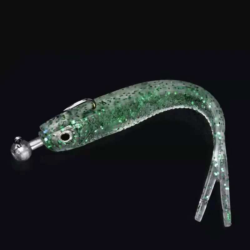 AS Cluster Soft Lure Fishing Bait Pesca Jig Head T Tail Wobbler Metal Fish Sea Bass Leurre Tackle Swim Cast Bait