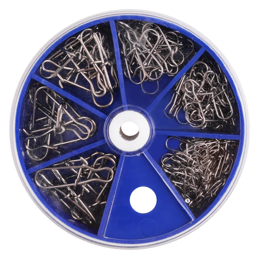 95Pcs/box Nice Fast Duo Lock fishing snaps and clips Kit Fishing hooks Lures Connector Swivels Snap Fishing Tackle 26lb-77lb