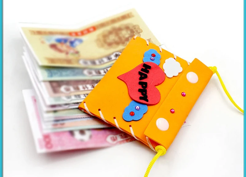 Children DIY Handmade Craft Kits Sew Your Own Purses Colorful EVA Foam Sewing Bags 3D Gem Crystal Stickers Decoration Kids Toys