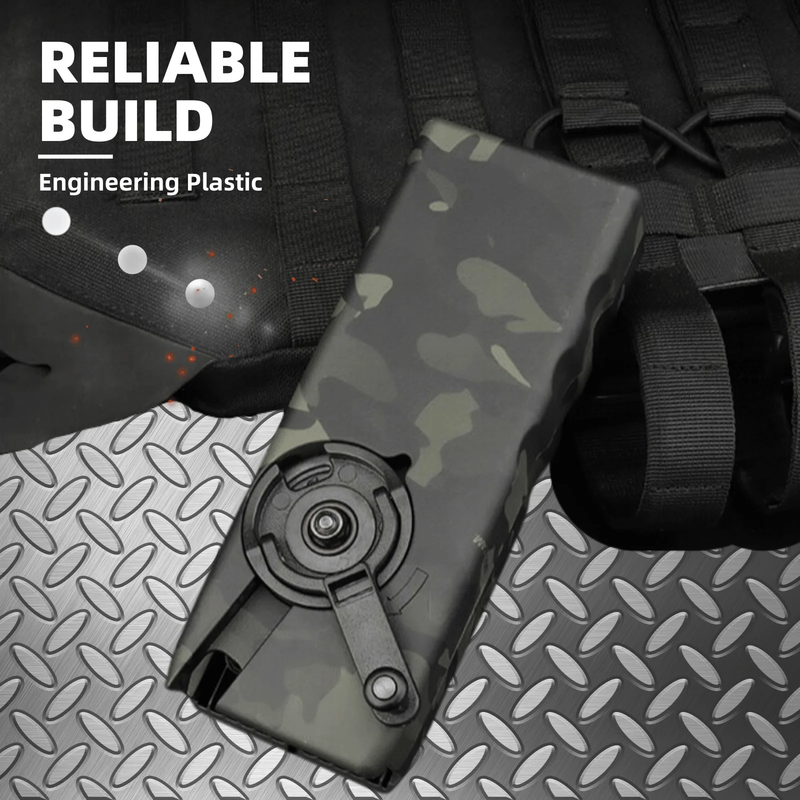 SuprLoad 1000 Capacity Airsoft Speed Loader with Sound Dampening Pad for 6mm BBs, M4 Hand Crank Magazines Airsoft Gear