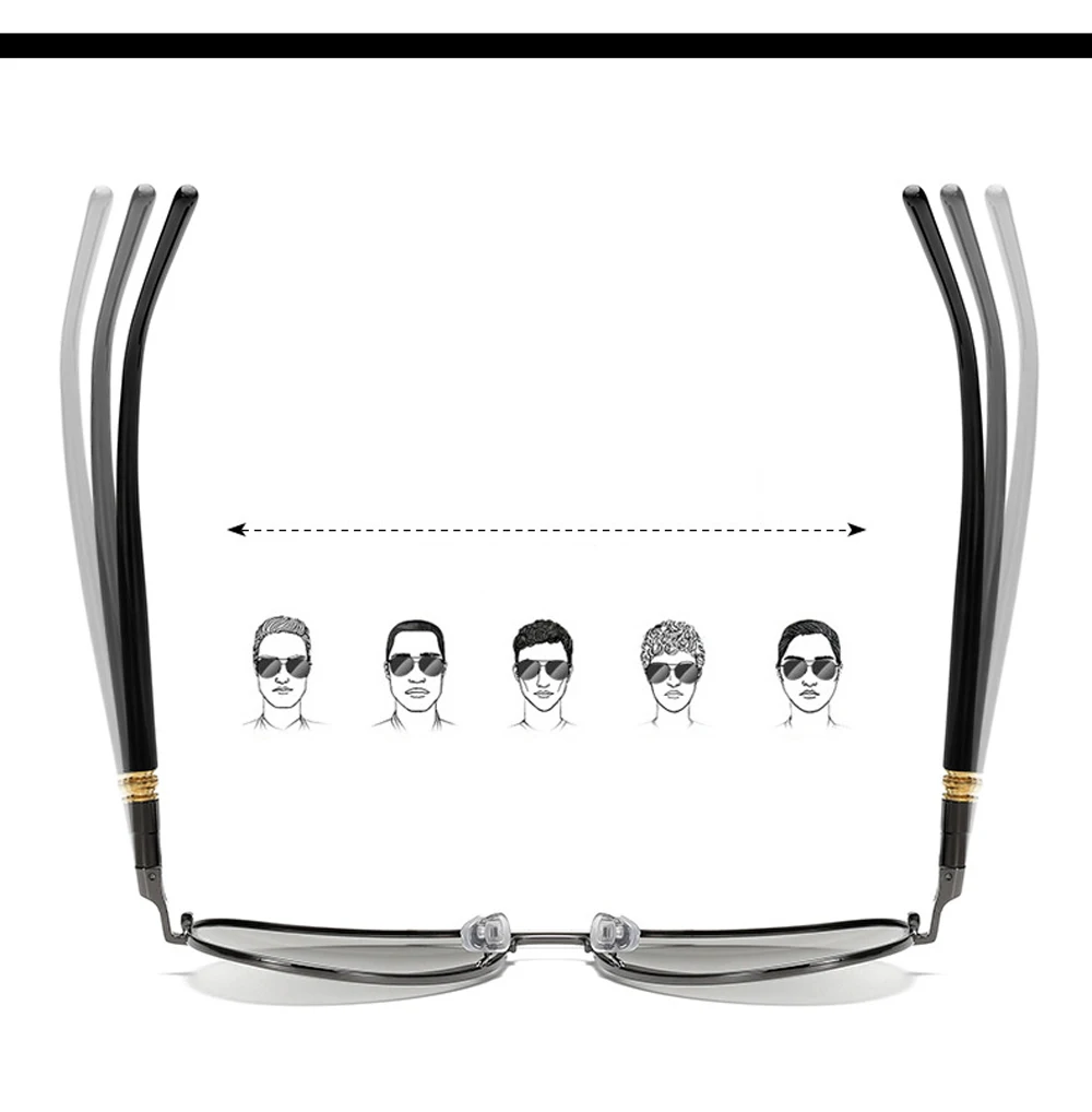 Luxury Men's Polarized Sunglasses Driving Sun Glasses For Men Women Brand Designer Male Vintage Black Pilot Sunglasses UV400