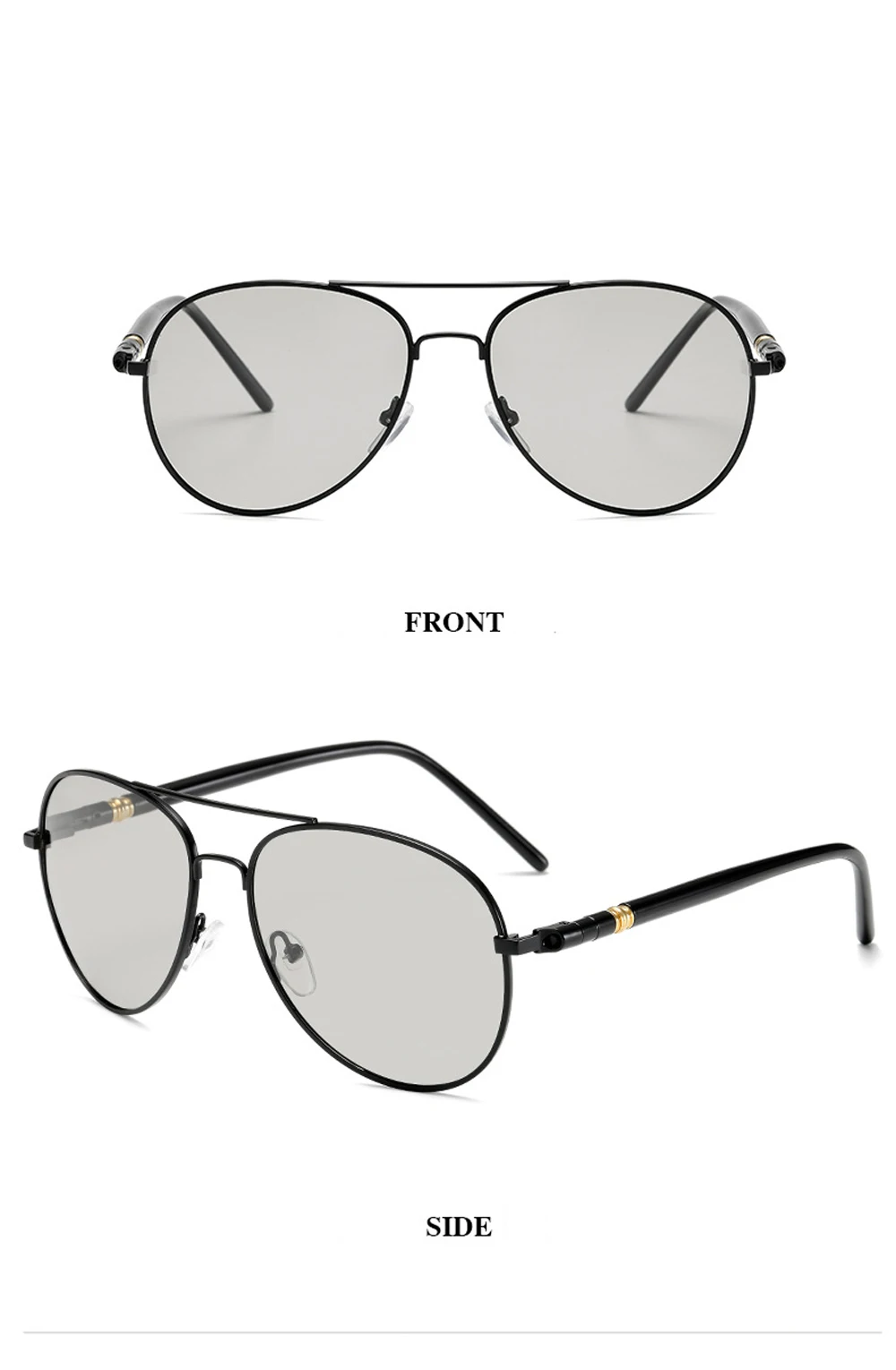 Luxury Men's Polarized Sunglasses Driving Sun Glasses For Men Women Brand Designer Male Vintage Black Pilot Sunglasses UV400
