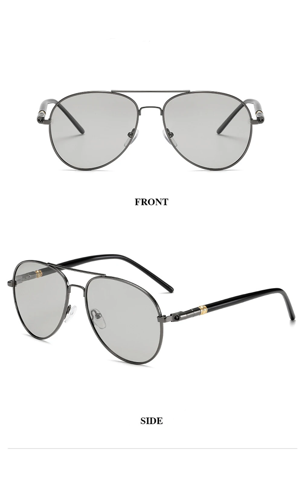 Luxury Men's Polarized Sunglasses Driving Sun Glasses For Men Women Brand Designer Male Vintage Black Pilot Sunglasses UV400