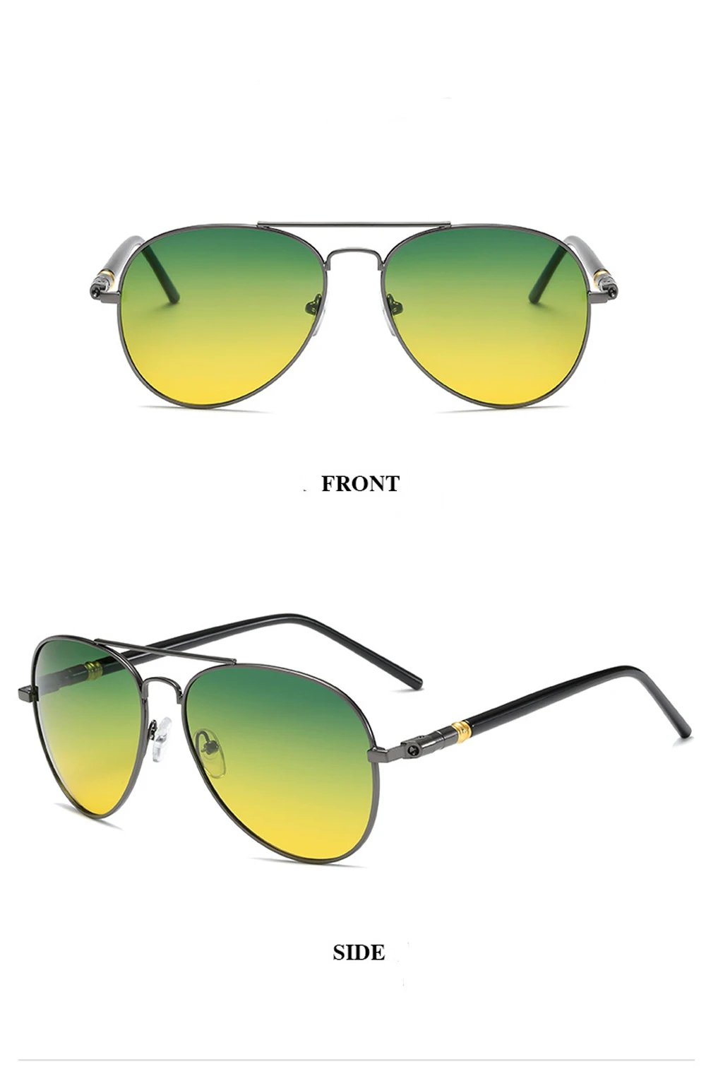 Luxury Men's Polarized Sunglasses Driving Sun Glasses For Men Women Brand Designer Male Vintage Black Pilot Sunglasses UV400