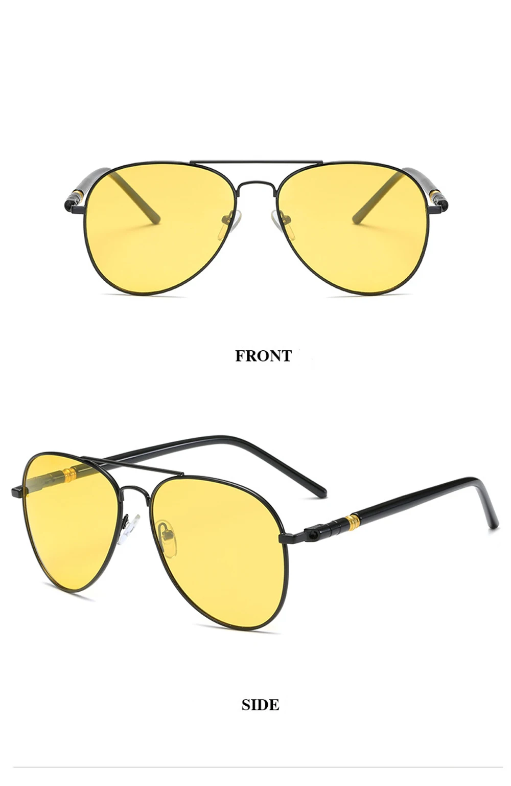 Luxury Men's Polarized Sunglasses Driving Sun Glasses For Men Women Brand Designer Male Vintage Black Pilot Sunglasses UV400