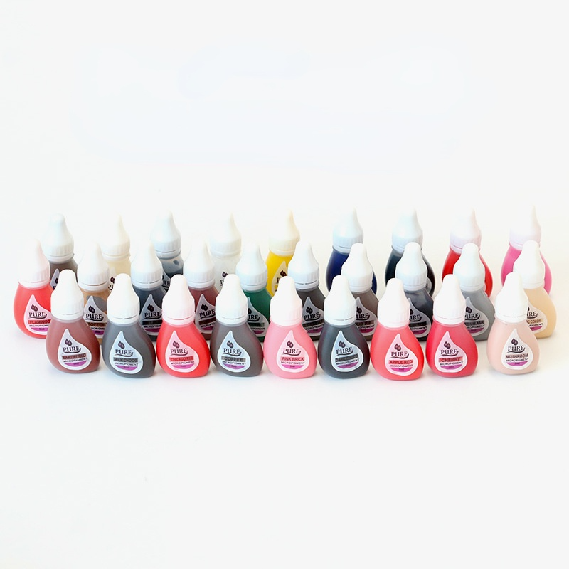 1p 28color Original USA BTCH Pigment Get Pure Confidence Pure Micropigment Permanent Makeup Tattoo Inks Eyebrow Eyeliner Lip