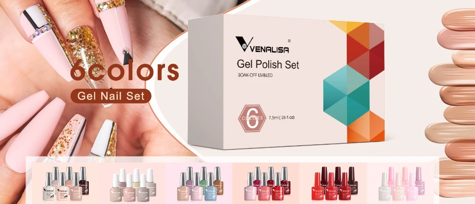 50ml Venalisa TPO FREE Soak off Thick Jelly Gel UV Construction Gel Builder Extend 24 Color Camouflage Milky White Hard Nail Gel