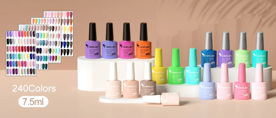 50ml Venalisa TPO FREE Soak off Thick Jelly Gel UV Construction Gel Builder Extend 24 Color Camouflage Milky White Hard Nail Gel