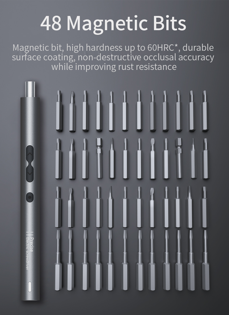 62/6 in 1 Precision Electric Screwdriver Set Power Tool Kits Rechargeable Wireless Mini Small Bits for Xiaomi Mobile Cell Repair