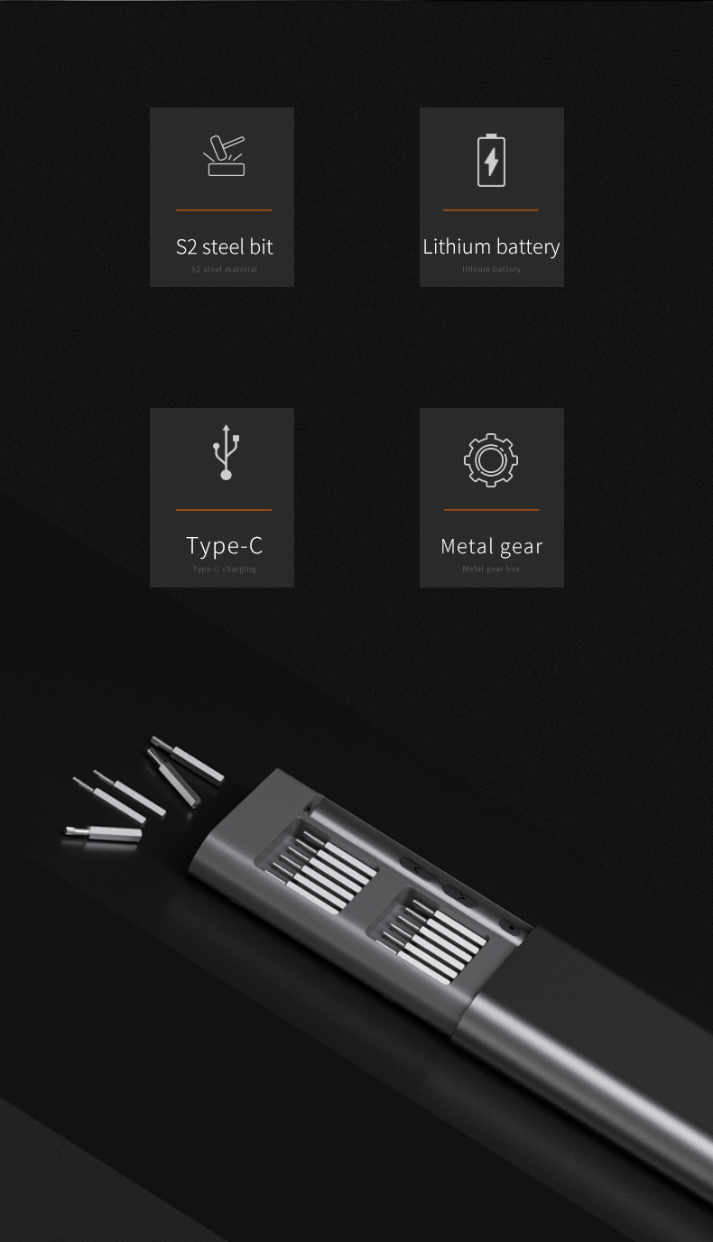 62/6 in 1 Precision Electric Screwdriver Set Power Tool Kits Rechargeable Wireless Mini Small Bits for Xiaomi Mobile Cell Repair