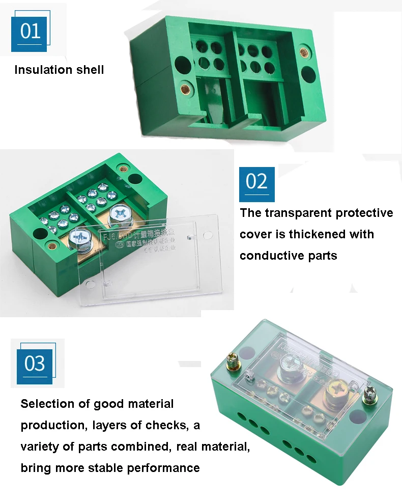 Single phase 2-in 4 / 6 / 8 / 12 outgoing terminal box household distribution box junction box terminal block 220 V