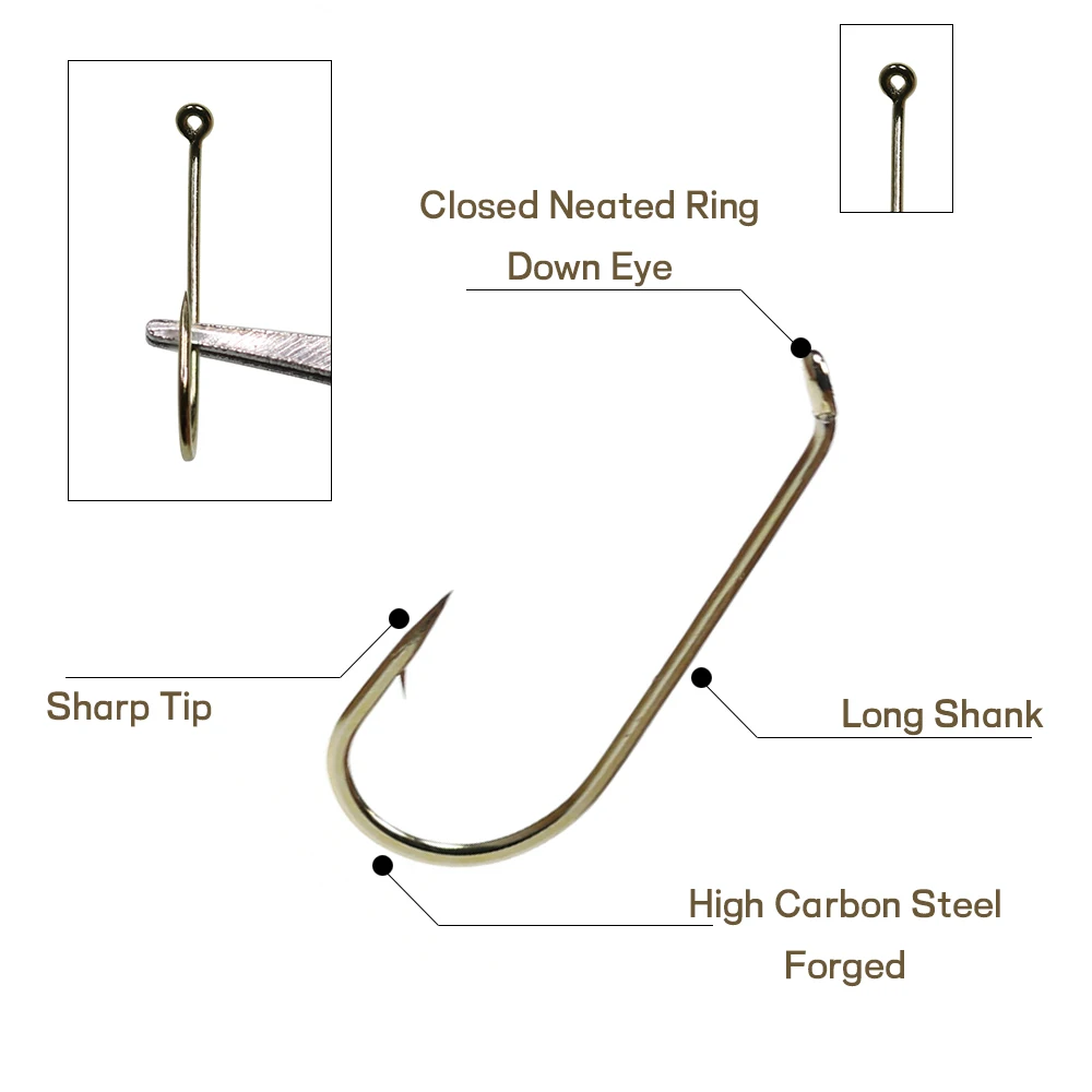 WIFREO 50/100pcs Long Shank Fly Fishing Hooks Dry&Wet&Nymph&Shrimp Caddis Pupa Streamer Fly Hook Fly Tying Fishhook