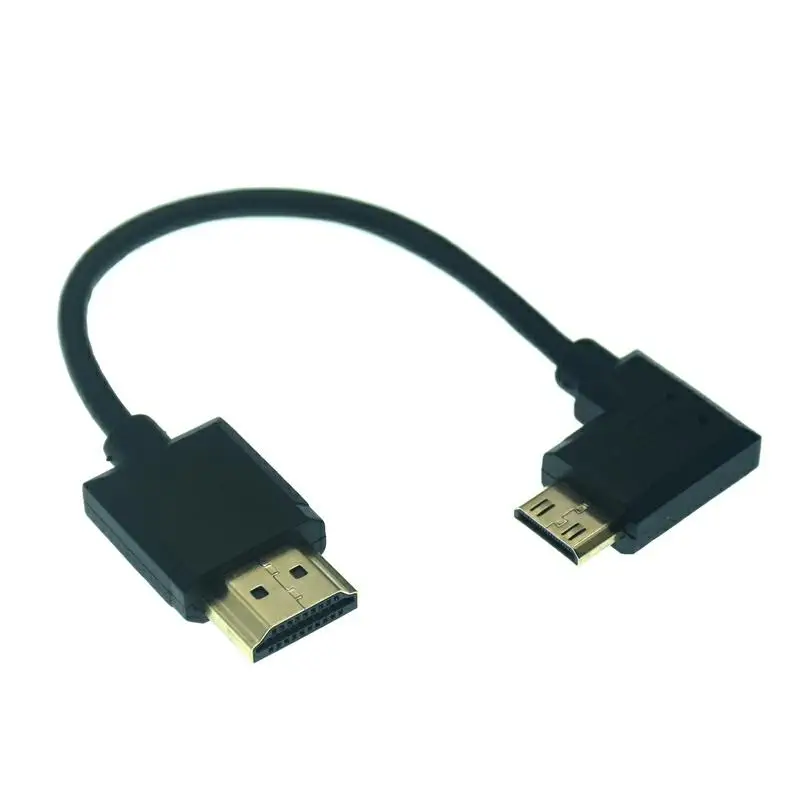 Super Soft 15CM OD 3.0mm Micro HDMI-Compatible Mini HDTV-2.0 Male Cable 2K 4K HD @60Hz Light-weight Portable Short Thin Cable