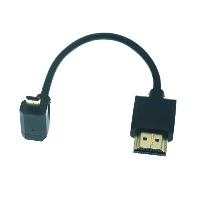 Super Soft 15CM OD 3.0mm Micro HDMI-Compatible Mini HDTV-2.0 Male Cable 2K 4K HD @60Hz Light-weight Portable Short Thin Cable