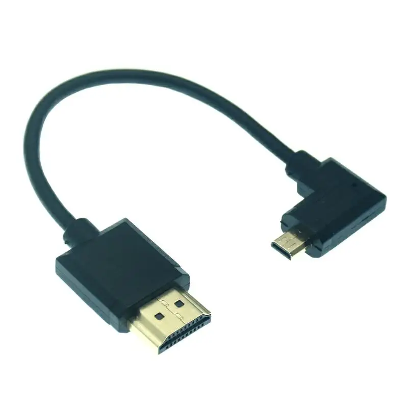 Super Soft 15CM OD 3.0mm Micro HDMI-Compatible Mini HDTV-2.0 Male Cable 2K 4K HD @60Hz Light-weight Portable Short Thin Cable
