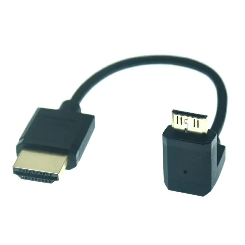 Super Soft 15CM OD 3.0mm Micro HDMI-Compatible Mini HDTV-2.0 Male Cable 2K 4K HD @60Hz Light-weight Portable Short Thin Cable